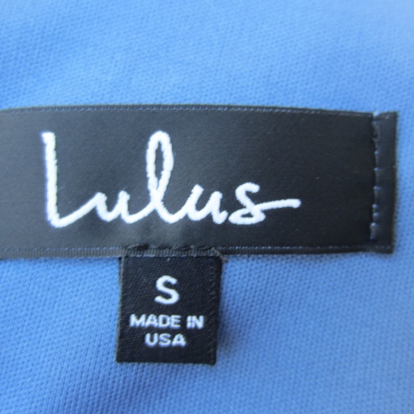 Lulu’s Riverside Slate Blue Floral Print Shift Dress Short Sleeve Women’s S - Picture 10 of 15